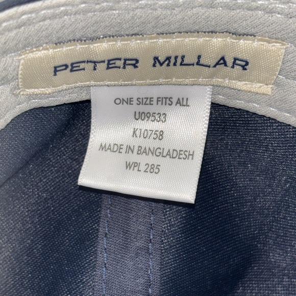 Peter Millar Quiet Please Navy Performance Rope Men's Women's Golf Hat Snapback - Picture 13 of 15